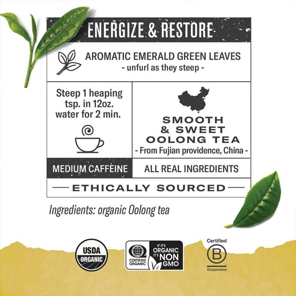 Numi Organic BTi Kuan Yin - Oolong (loose) 2 LB (908Gram) - Picture 4 of 4